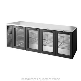 True TBR108-RISZ1-L-B-GGGG-1 Back Bar Cabinet, Refrigerated