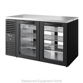 True TBR60-PTSZ1-L-B-GG-GG-1 Back Bar Cabinet, Refrigerated, Pass-Thru
