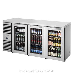 True TBR72-RISZ1-L-S-GGG-1 Back Bar Cabinet, Refrigerated