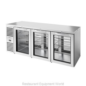 True TBR84-PTSZ1-L-S-GGG-GGG-1 Back Bar Cabinet, Refrigerated, Pass-Thru