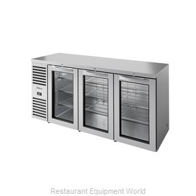 True TBR84-RISZ1-L-S-GGG-1 Back Bar Cabinet, Refrigerated
