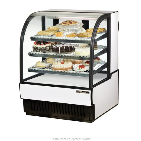 True TCGR-36 Refrigerated Curved Glass Case