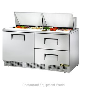 True TFP-64-24M-D-2 Refrigerated Counter, Mega Top Sandwich / Salad Unit