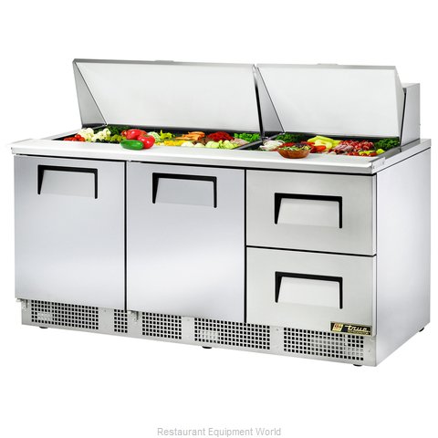 True TFP-72-30M-D-2 Refrigerated Counter, Mega Top Sandwich / Salad Unit