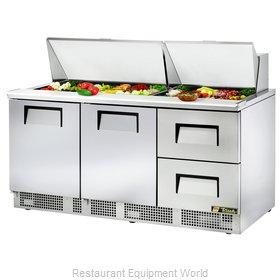 True TFP-72-30M-D-2 Refrigerated Counter, Mega Top Sandwich / Salad Unit
