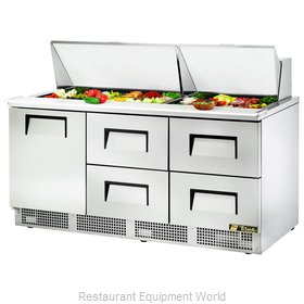 True TFP-72-30M-D-4 Refrigerated Counter, Mega Top Sandwich / Salad Unit