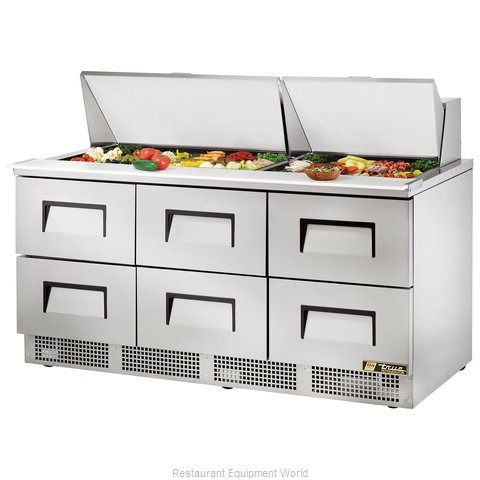 True TFP-72-30M-D-6 Refrigerated Counter, Mega Top Sandwich / Salad Unit