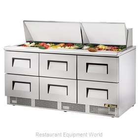 True TFP-72-30M-D-6 Refrigerated Counter, Mega Top Sandwich / Salad Unit
