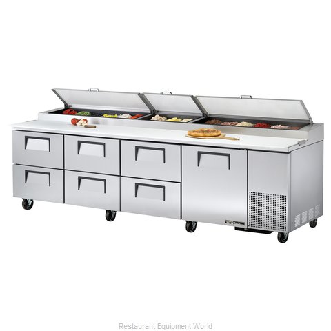 True TPP-119D-6 Refrigerated Counter, Pizza Prep Table