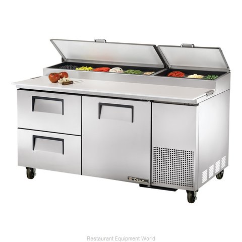 True TPP-67D-2 Refrigerated Counter, Pizza Prep Table