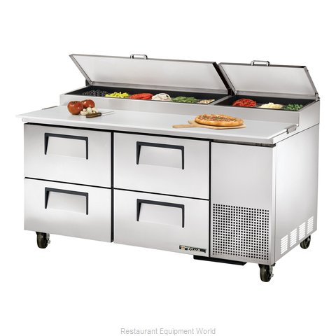 True TPP-67D-4 Refrigerated Counter, Pizza Prep Table