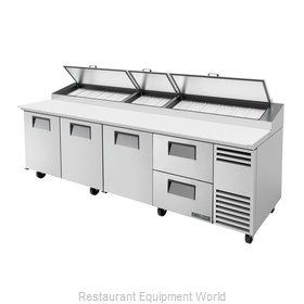 True TPP-AT-119D-2-HC Refrigerated Counter, Pizza Prep Table