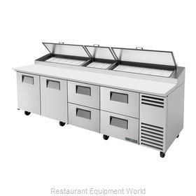 True TPP-AT-119D-4-HC Refrigerated Counter, Pizza Prep Table