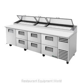 True TPP-AT-119D-6-HC Refrigerated Counter, Pizza Prep Table