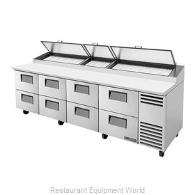 True TPP-AT-119D-8-HC Refrigerated Counter, Pizza Prep Table