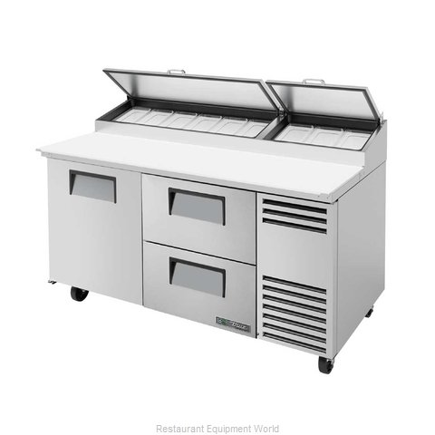 True TPP-AT-67D-2-HC Refrigerated Counter, Pizza Prep Table