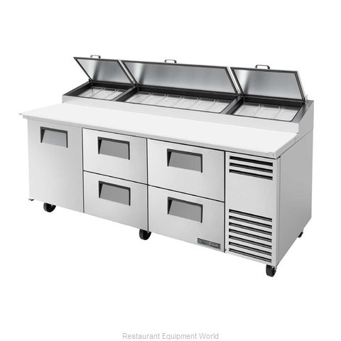 True TPP-AT-93D-4-HC Refrigerated Counter, Pizza Prep Table