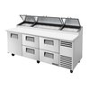 Mesa Refrigerada de Preparación de Pizzas
 <br><span class=fgrey12>(True TPP-AT-93D-4-HC Refrigerated Counter, Pizza Prep Table)</span>