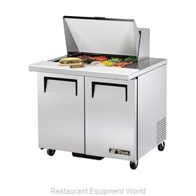 True TSSU-36-12M-B-HC Refrigerated Counter, Mega Top Sandwich / Salad Unit
