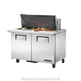 True TSSU-48-18M-B-HC Refrigerated Counter, Mega Top Sandwich / Salad Unit
