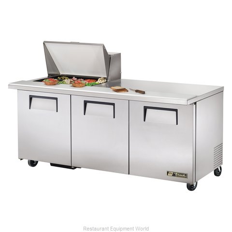 True TSSU-72-12M-B-HC Refrigerated Counter, Mega Top Sandwich / Salad Unit