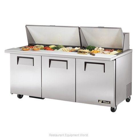 True TSSU-72-30M-B-ST-HC Refrigerated Counter, Mega Top Sandwich / Salad Unit