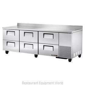 True TWT-93D-6-HC Refrigerated Counter, Work Top