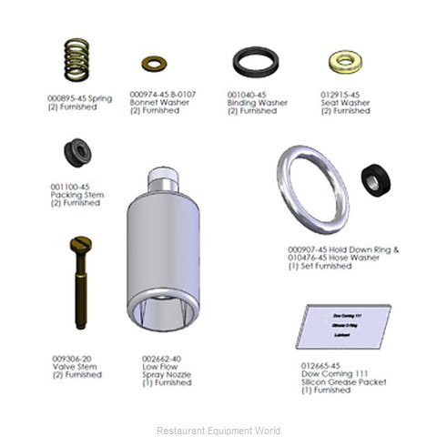 TS Brass B-0107-C-RK Pre-Rinse Faucet, Parts & Accessories