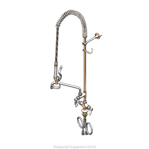 TS Brass B-0113-ADF06-B Pre-Rinse Faucet Assembly, with Add On Faucet