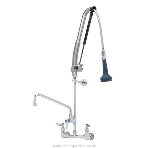 TS Brass B-0133-12-CRB8P Pre-Rinse Faucet Assembly, with Add On Faucet