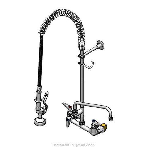 TS Brass B-0133-12CRBKIT Pre-Rinse Faucet Assembly, with Add On Faucet