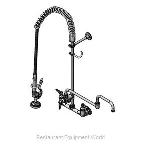 TS Brass B-0133-18DJ-CRB Pre-Rinse Faucet Assembly, with Add On Faucet