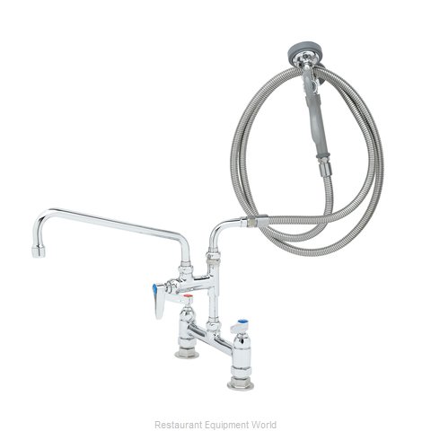 TS Brass B-0175-04 Pre-Rinse Faucet Assembly, with Add On Faucet