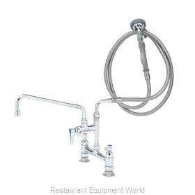 TS Brass B-0175-04 Pre-Rinse Faucet Assembly, with Add On Faucet