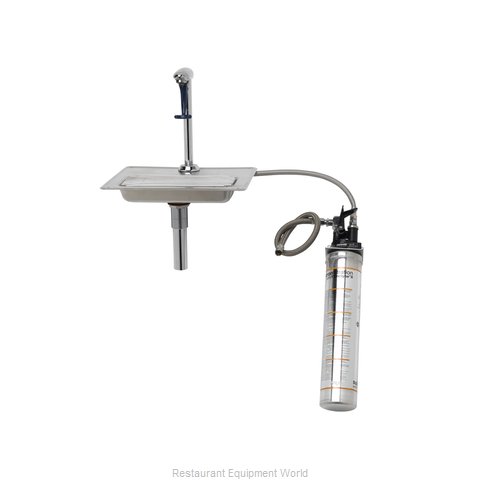 TS Brass B-1230-WFK Glass Filler Station with Drain Pan (Magnified)