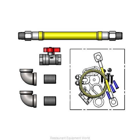 TS Brass HG-2D-48K-FF Gas Connector Hose Kit