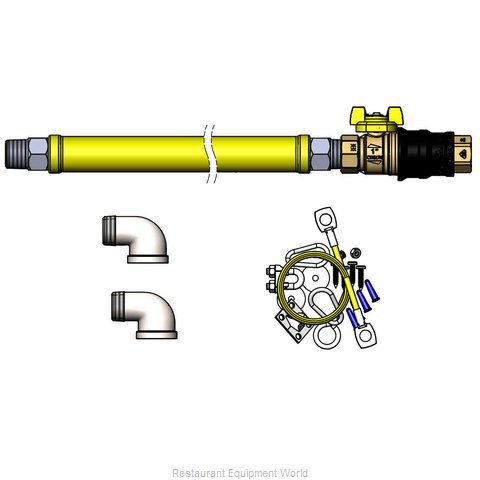 TS Brass HG-4E-48G-K Gas Connector Hose Kit / Assembly