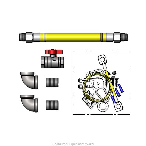 TS Brass HG-4F-36SK-FF Gas Connector Hose Kit