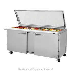 Turbo Air PST-72-30-N-GL Refrigerated Counter, Mega Top Sandwich / Salad Unit