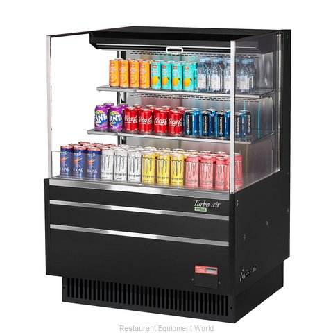 Turbo Air TOM-36L-UF-W(B)-3S-N Merchandiser, Open Refrigerated Display