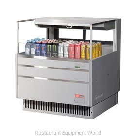 Turbo Air TOM-36L-UFD-S-1S-N Merchandiser, Open Refrigerated Display