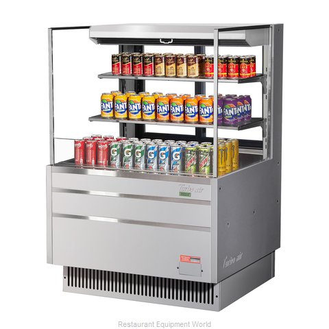 Turbo Air TOM-36L-UFD-S-3S-N Merchandiser, Open Refrigerated Display