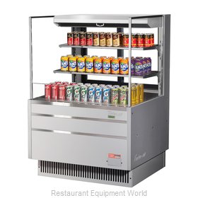 Turbo Air TOM-36L-UFD-S-3S-N Merchandiser, Open Refrigerated Display