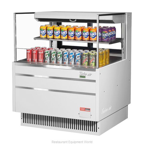 Turbo Air TOM-36L-UFD-W(B)-2S-N Merchandiser, Open Refrigerated Display