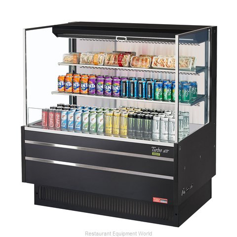 Turbo Air TOM-48L-UF-W(B)-3S-N Merchandiser, Open Refrigerated Display