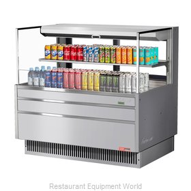 Turbo Air TOM-48L-UFD-S-2S-N Merchandiser, Open Refrigerated Display