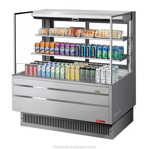 Turbo Air TOM-48L-UFD-S-3S-N Merchandiser, Open Refrigerated Display (Magnified)