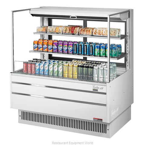 Turbo Air TOM-48L-UFD-W(B)-3S-N Merchandiser, Open Refrigerated Display