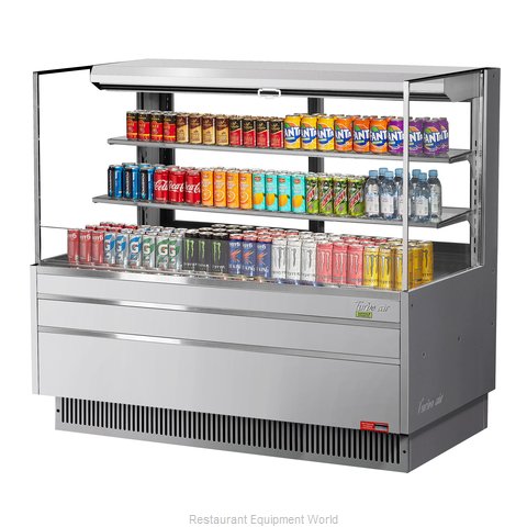 Turbo Air TOM-60L-UFD-S-3S-N Merchandiser, Open Refrigerated Display