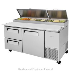 Turbo Air TPR-67SD-D2-N Refrigerated Counter, Pizza Prep Table